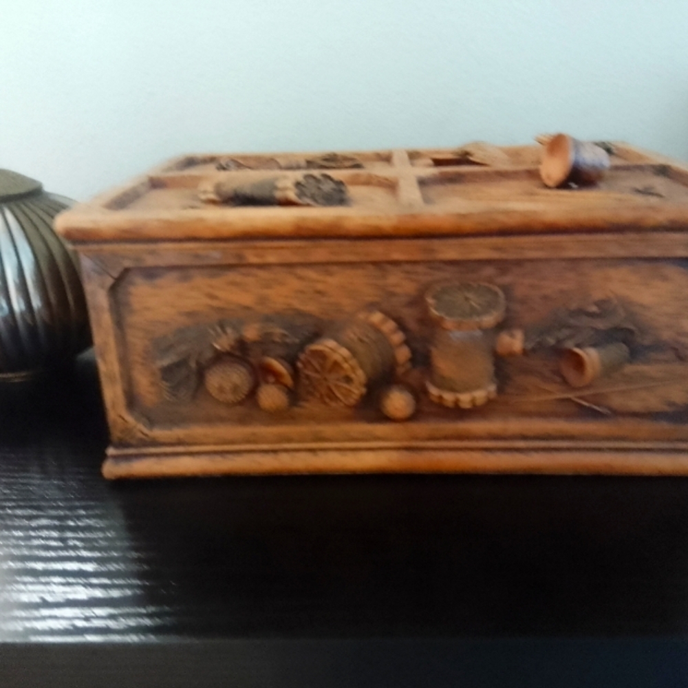 Vintage Wasa Wood Sewing Box